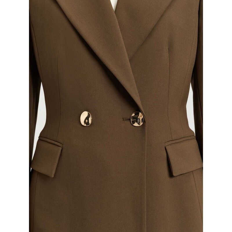 Veronika Maine Twill Suiting Double Breasted Blazer image number 2